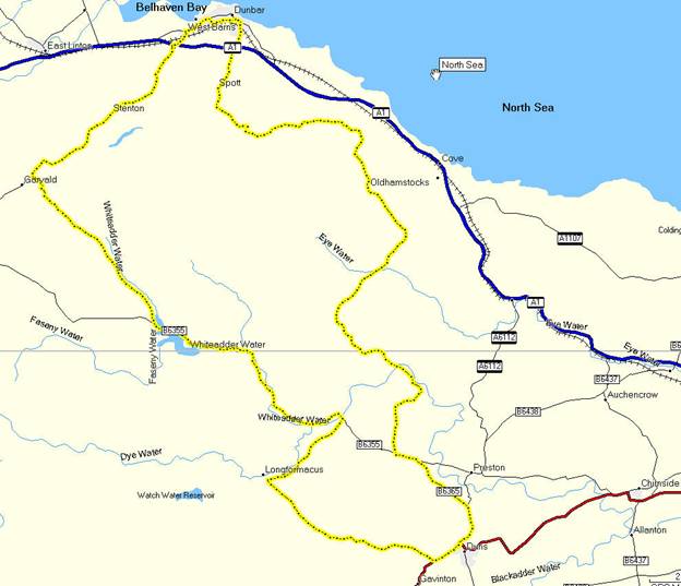dunbar to duns round trip route.jpg